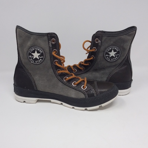 Converse Brown Leather Suede Unisex High Tops - Picture 1 of 12